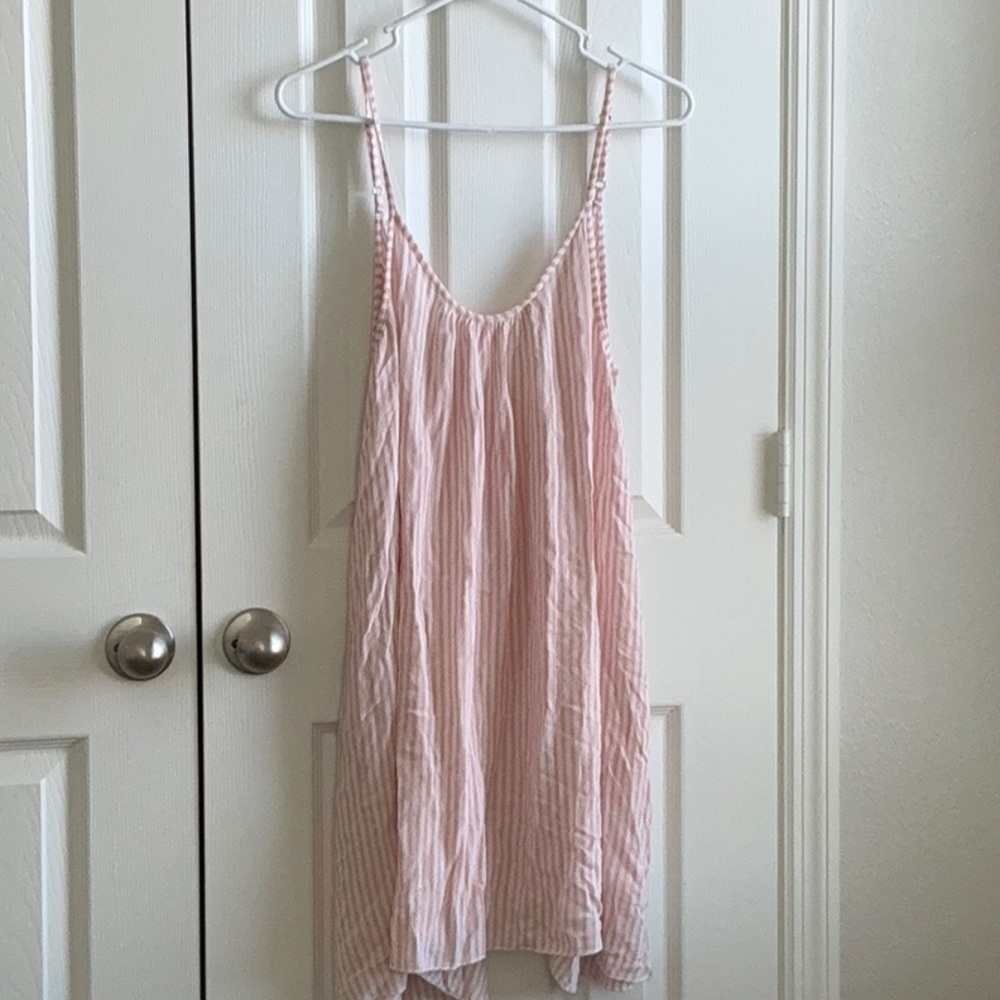 Elan Pink Striped Swim Coverup